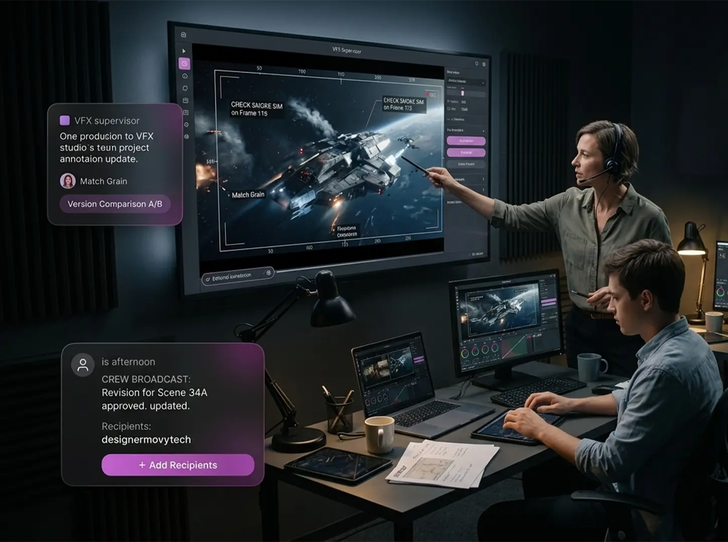 Connected post-production system